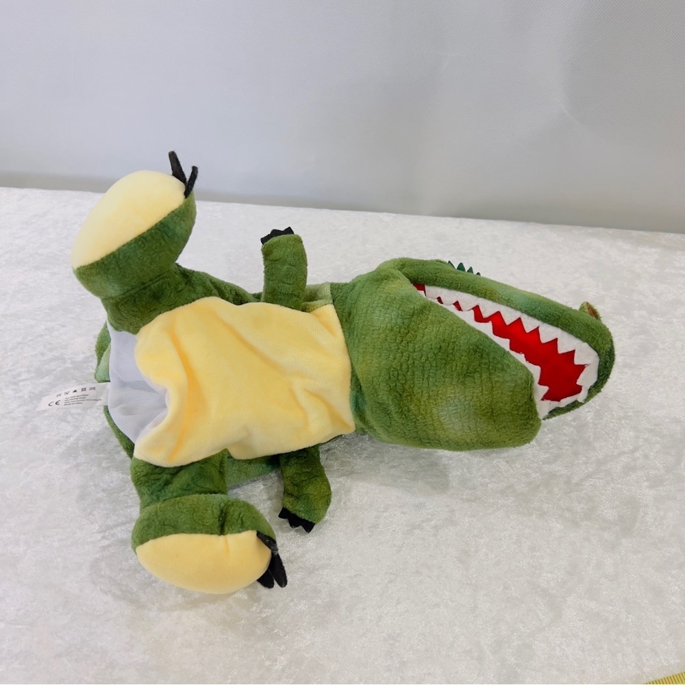 Dinosaur Hand Puppet Plush Toy Tyrannosaurus Rex Kids Fun Multi Green - Picture 8 of 11